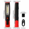 TORCHSTAR Rechargeable LED Work Light, UL-listed Power Supply, USB Charging Port, Dual Magnetic Bases & 360° Rotate Hanging Hooks, Handheld Flashlight